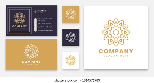 concepto de logotipo vectorial con plantilla de tarjeta de visita.