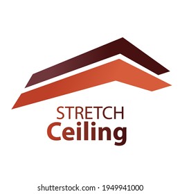 Vector logo  concept of ceilings and stretch ceilings.