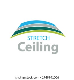 Vector logo  concept of ceilings and stretch ceilings.