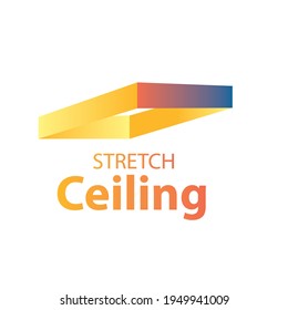 Vector logo  concept of ceilings and stretch ceilings.