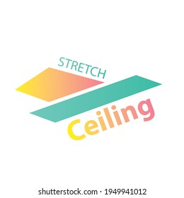 Vector logo  concept of ceilings and stretch ceilings.