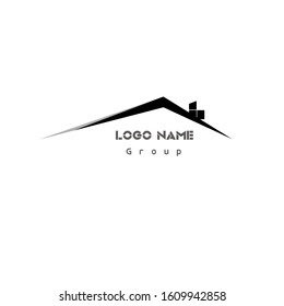 vector logo concept of a house roof
