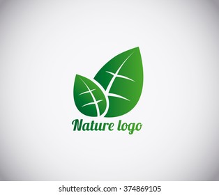 Vector logo concept leaves illustration. Nature Ecologo.