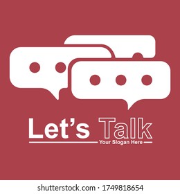 Vector logo concept Let' Talk for chatting, message, mail.