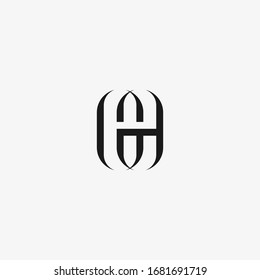 Logo der Vektorillustration mit dem Konzept des Buchstabens "GH" einzigartig, attraktiv und professionell