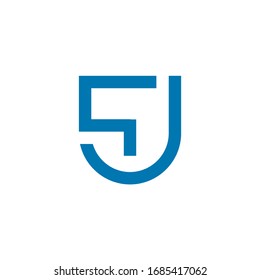 vector logo with the concept of the letters "q and j" which is unique and clean
