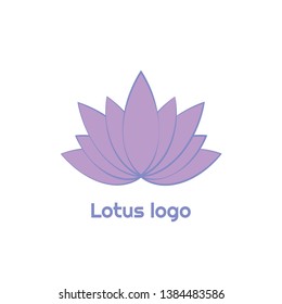 Vector Logo concept lotus flower in flat style