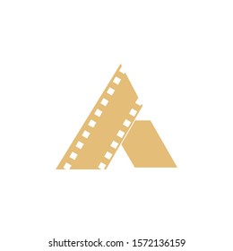 A vector logo concept of a modern graphic film