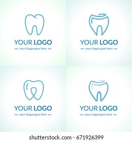 Vector logo concepts with tooth