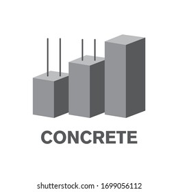 Vector Logo Of Concrete And Concrete Blocks