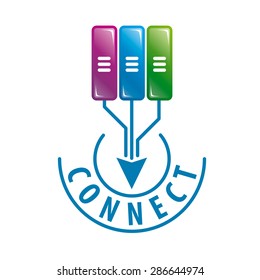 vector logo connect to server data