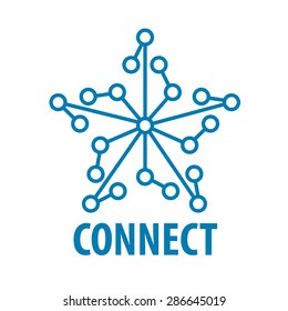 Vector Logo Connect To The Star Network