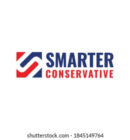 Construcción De Logotipo Vector Más Inteligente Azul Y Rojo