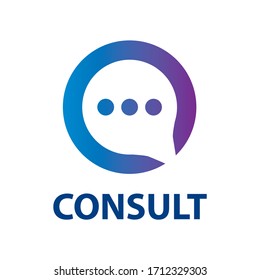 Vector logo of the consulting service, chat