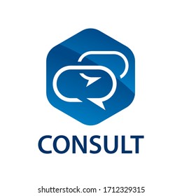 Vector logo of the consulting service, chat