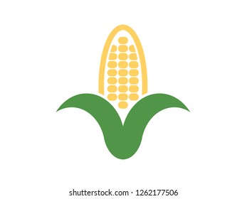 Vector logo corn on white background