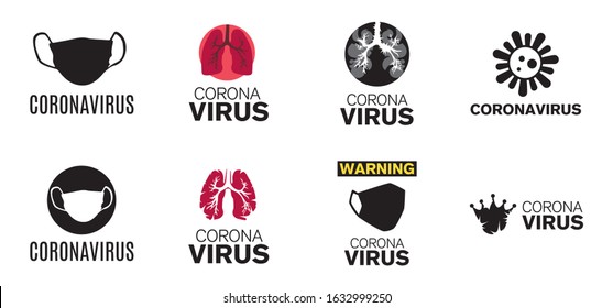 Vector logo of coronavirus, disease from China