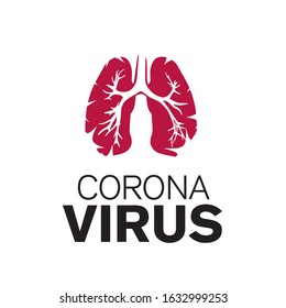 Vector logo of coronavirus, disease from China