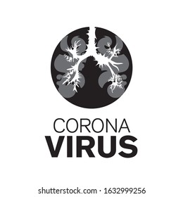 Vector logo of coronavirus, disease from China