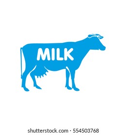 vector logo cow milk