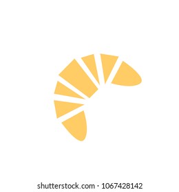 Vector logo croissant isolated on white background