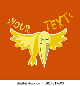 Vector logo with a crow
