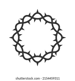 Vector logo. Crown of thorns of the Lord and Savior Jesus Christ.