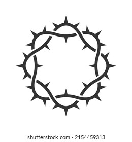 Vector logo. Crown of thorns of the Lord and Savior Jesus Christ.