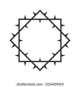 Vector logo. Crown of thorns of the Lord and Savior Jesus Christ.