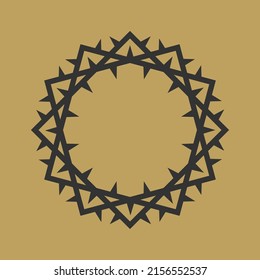 Vector logo. Crown of thorns of the Lord and Savior Jesus Christ.