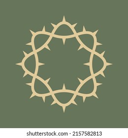 Vector logo. Crown of thorns of the Lord and Savior Jesus Christ.