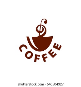 Vector logo cups of coffee