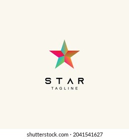 Vector Logo cute colorful Star icon