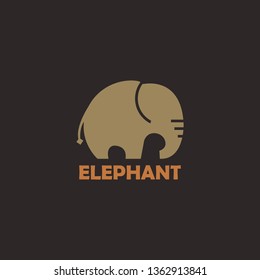 vector logo, cute elephant and. modern, unique, icon, abstract
