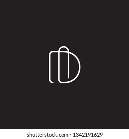 Vector Logo D. Design a beautiful logotype for branding a luxury company. black background.