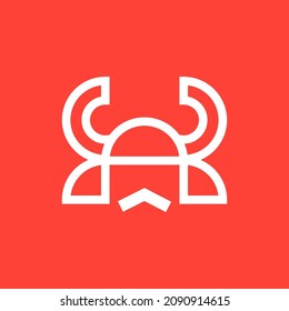 Vector logo of Daimyo's helmet, simple and elegant design.