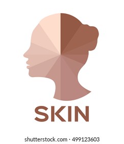vector logo , dark skin turn to bright , vector