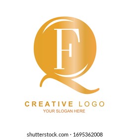 Vector Logo Decorative Letter F Background