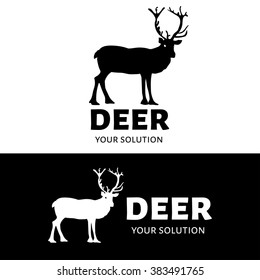 Vector logo deer. Brand logo in the form of a deer.