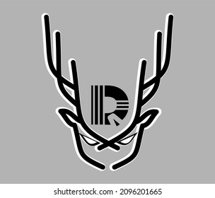 Vector Logo Deer Symbol Stock Vector (Royalty Free) 2096201665 ...