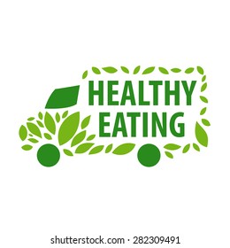 Vector Logo Delivery Of Healthy Eating