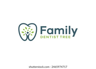 Vector logo of Dental life and Dental clinic, leaf, tree, person.