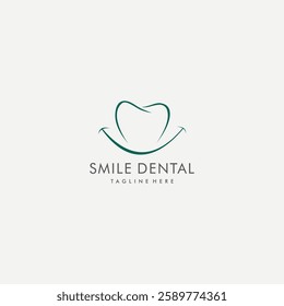vector logo dental smile clinic. logo design concept