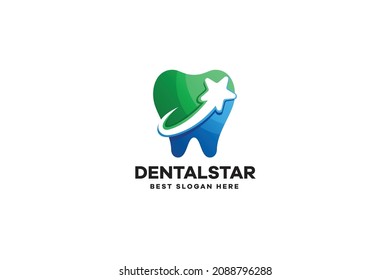 Logotipo vectorial Gradiente estrella dental colorido