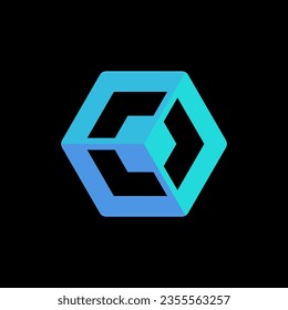 vector logo depicting blockchain technology