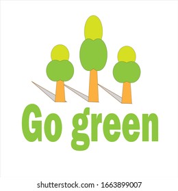 Vector logo design about greening or replanting forests
