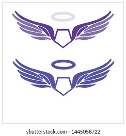 Vector logo design about illustration of beautiful wings