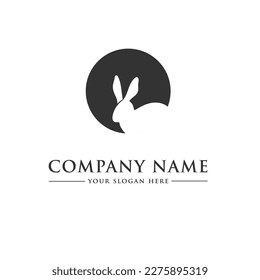 vector logo design about rabbit