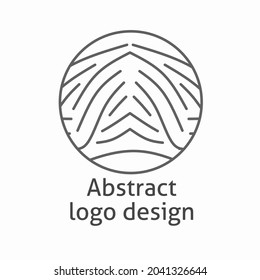Vector logo design of abstract line logo  illustration style. 