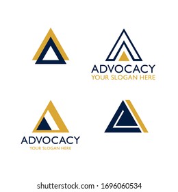 Vector logo design for advocacy professional company. Can be used as a template for lawyer logotype, attorney, jurist emblem or icon.